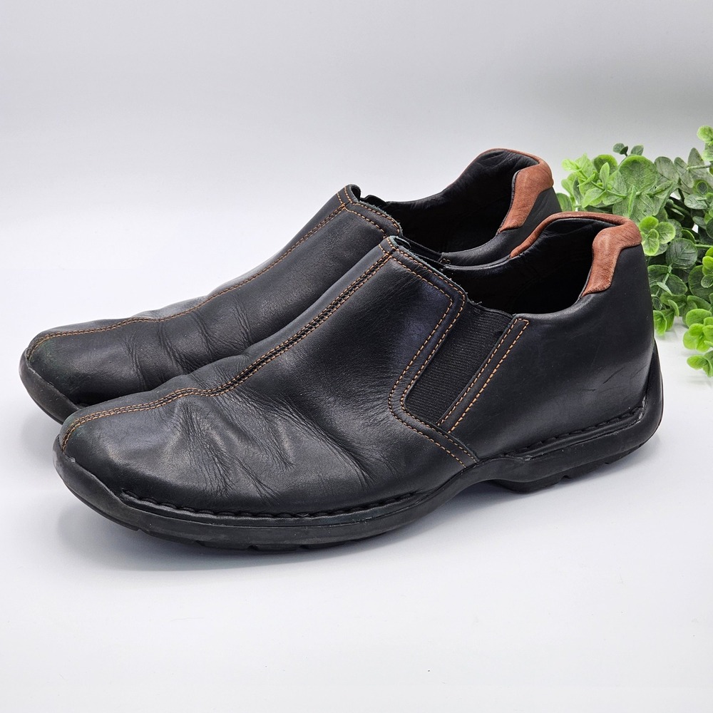 COLE HAAN Zeno Leather Slip On Loafers Men's 10 M‎ Black Casual Shoes C07485